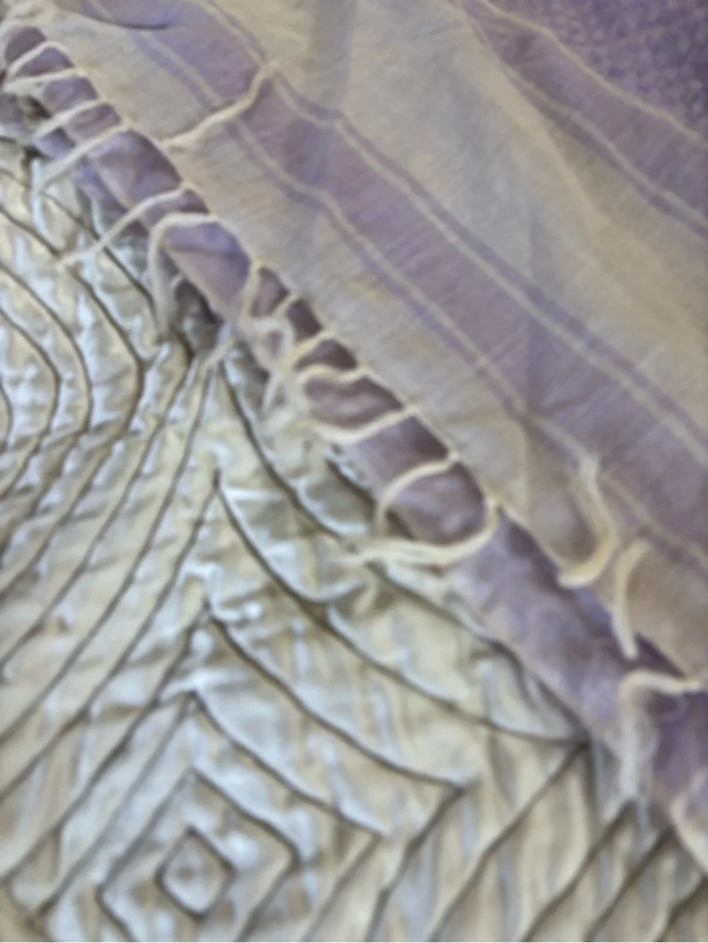 Rayon Lilac Lavender Lightweight Fringed Scarf/ Wrap 48” Square Made in India